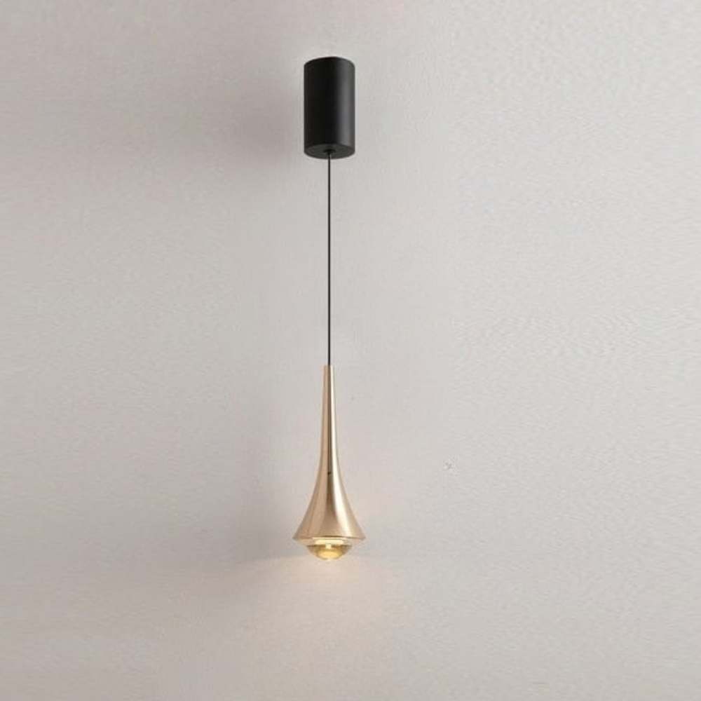 Teardrop Aluminium-Hängeleuchte mit Glasfuß – Modernes Wassertropfen-Design
