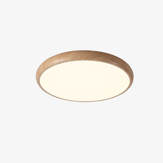 Flush Mount LED Ceiling Light with Wood-Inspired Acrylic Frame - Scandinavian Style