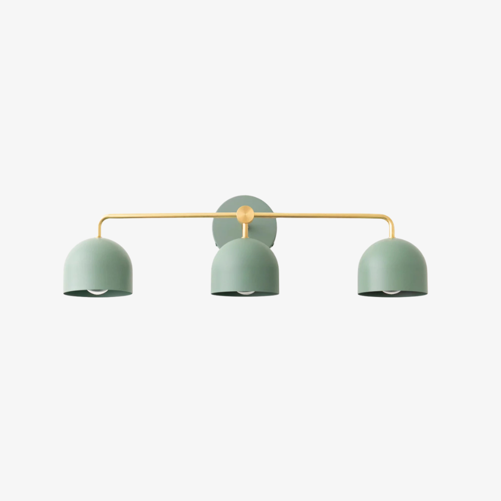 Luminaires de salle de bain au-dessus du miroir avec cadre métallique - Moderne du milieu du siècle
