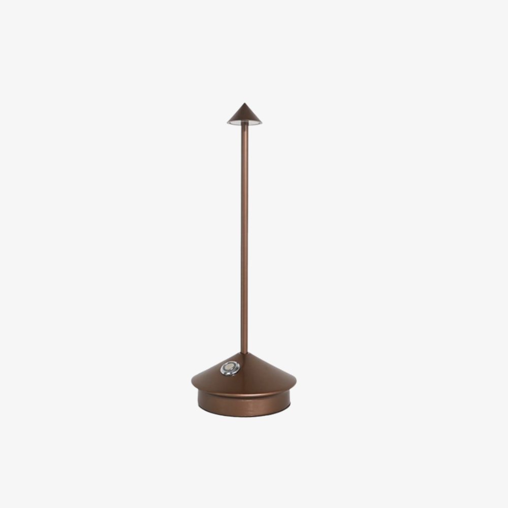 Lampe de table rechargeable sans fil avec abat-jour conique - Moderne et minimaliste