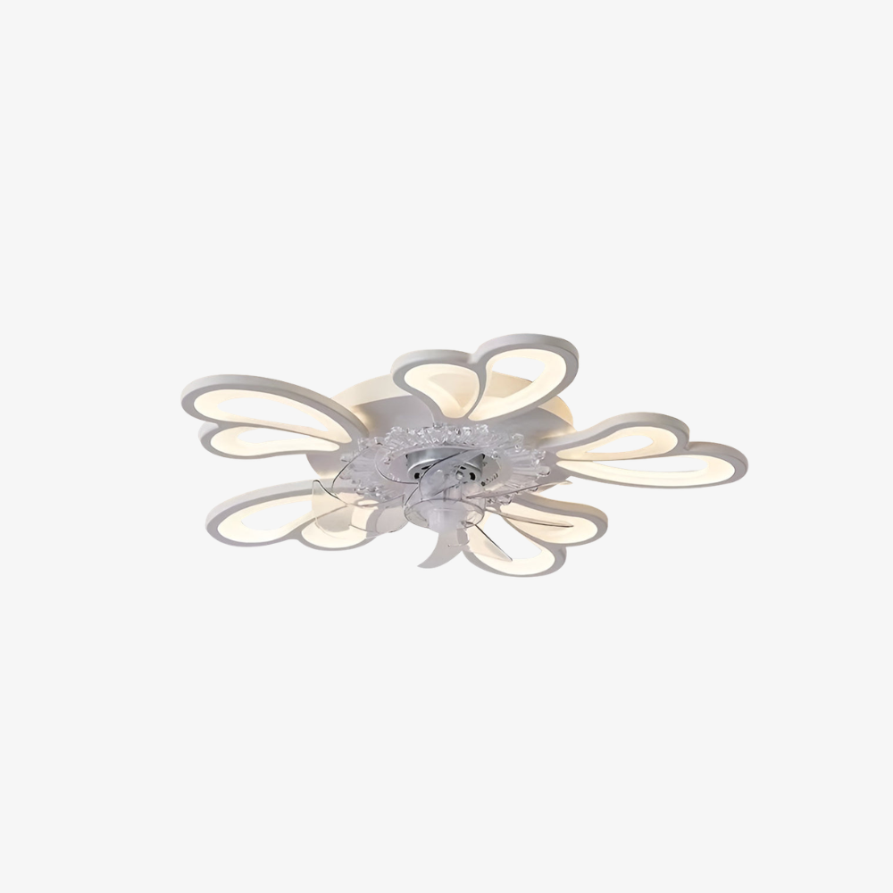 Deckenventilator zum Einbau mit Licht und integrierter LED-Beleuchtung – Moderner Kunststil