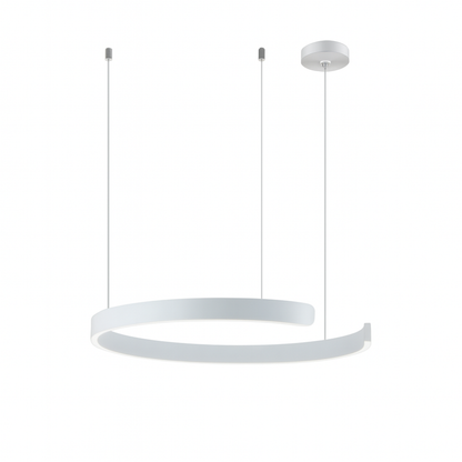 LED Ceiling Fixture with Adjustable Cable - Contemporary Ring Design