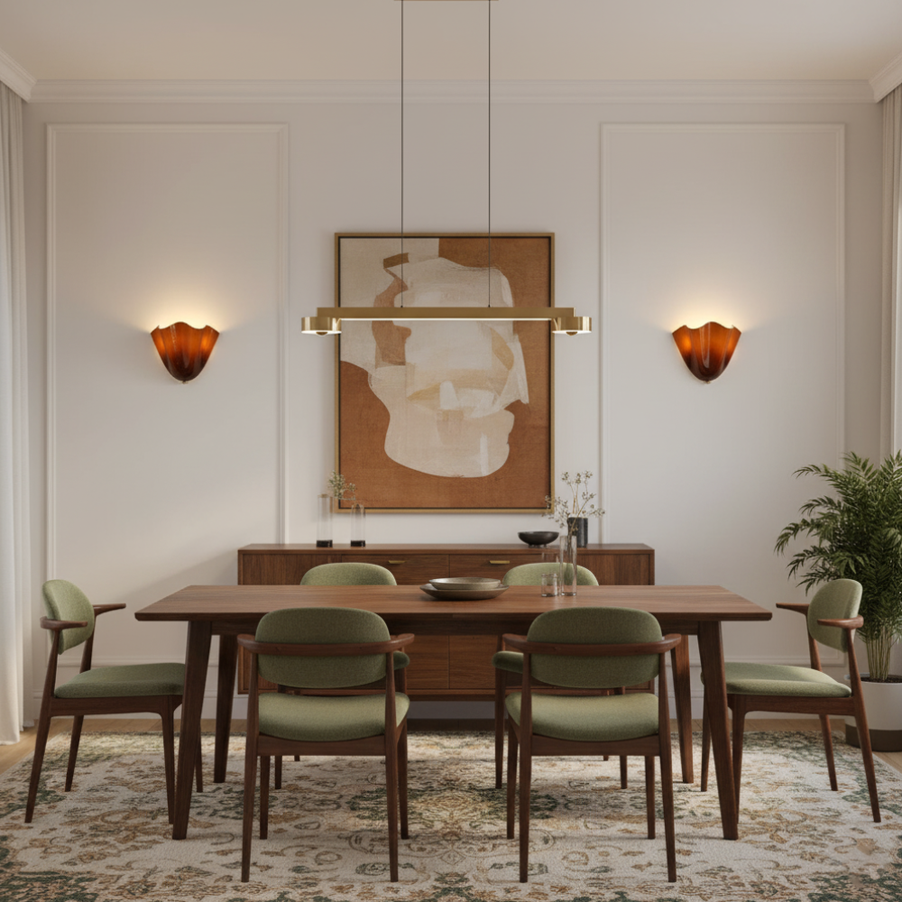 Moderne Glas-Wandlampe mit Rüschen - Organische blühende Blumen-Wandlampe