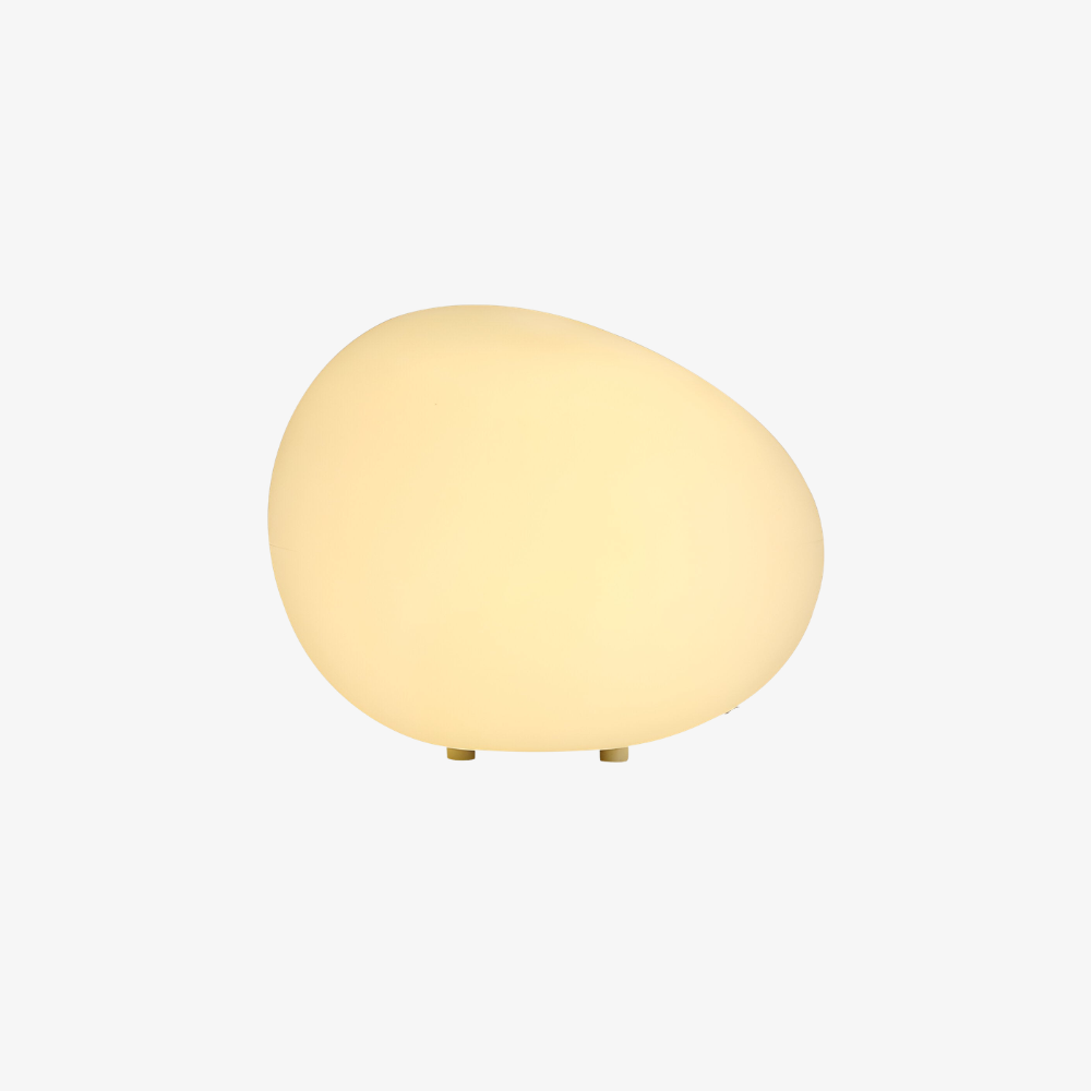 Japandi Pebble Steh- und Tischlampe – Asymmetrischer Organischer Glow-Stein