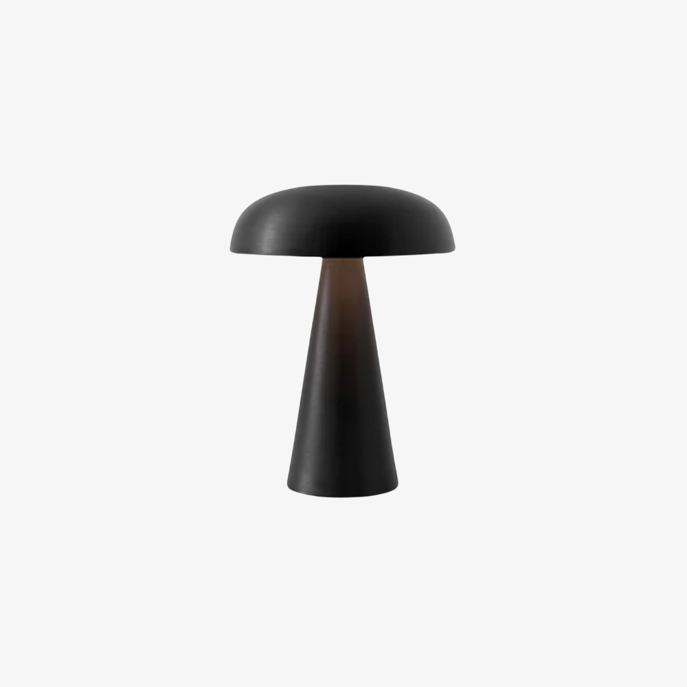 Pilz-Tischlampe mit Metallkuppel-Schirm – Modernes Mid-Century-Design