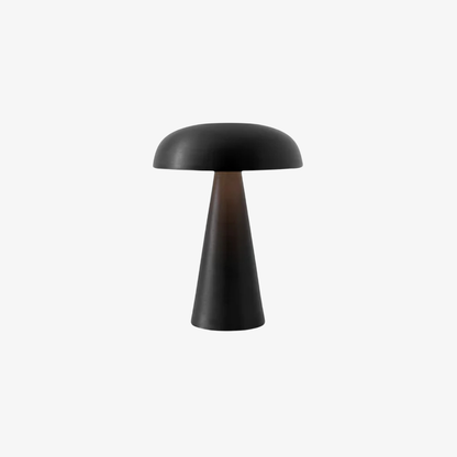 Mushroom Table Lamp with Metal Dome Shade - Modern Mid Century