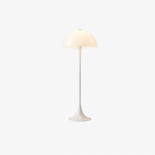 Lampadaire moderne avec abat-jour en dôme et base trompette - style scandinave