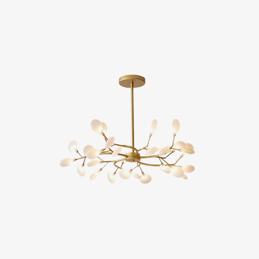 Sputnik Chandelier with Glass Petal Branches - Modern Mid Century