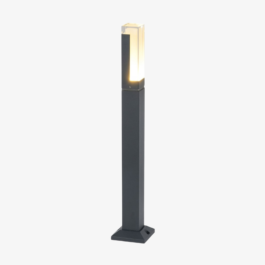 Sleek Black Entryway Post Light - Architectural Lighting for Driveway & Patio