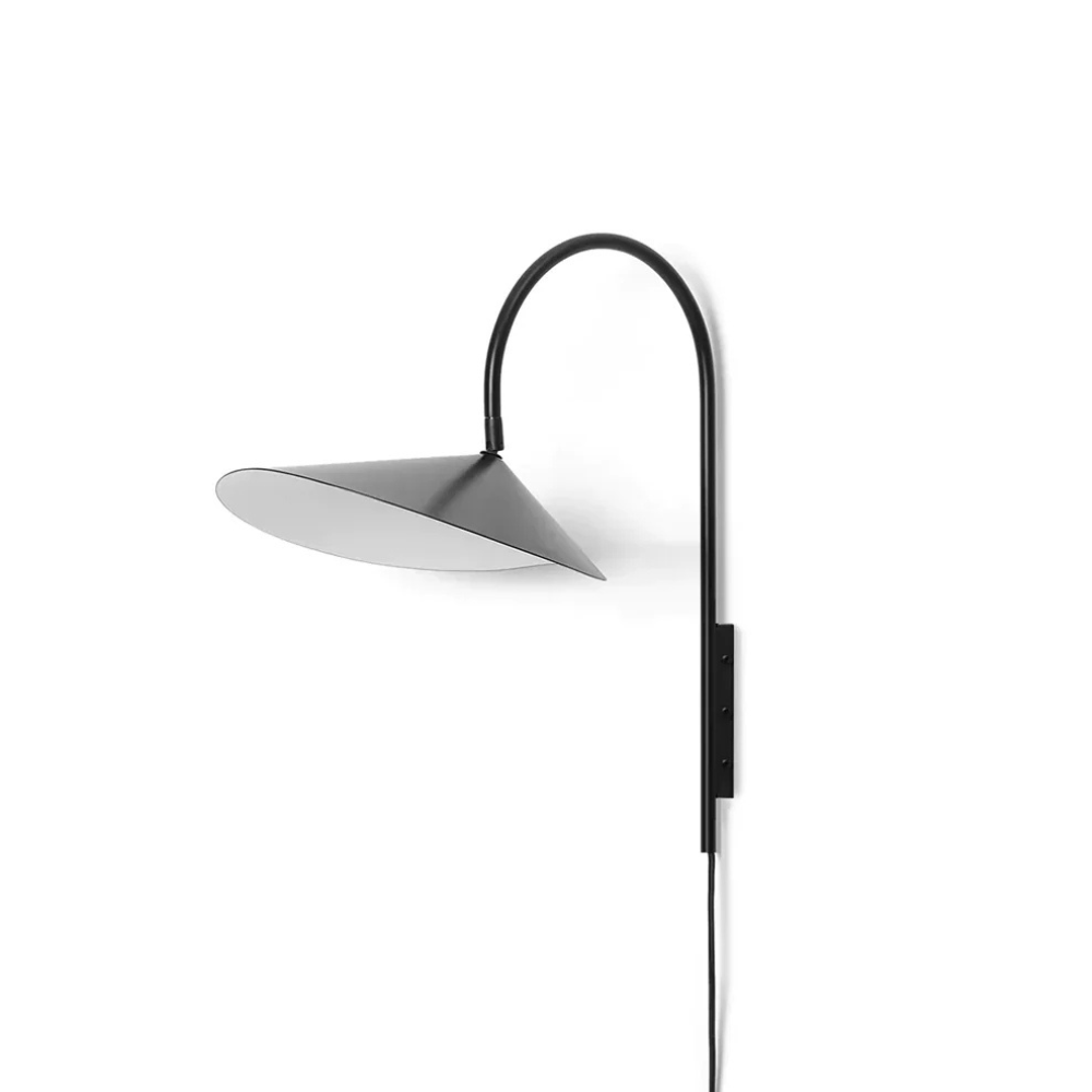 Wall Lamp with 180 Degree Rotation - Minimalist Mid Century Black