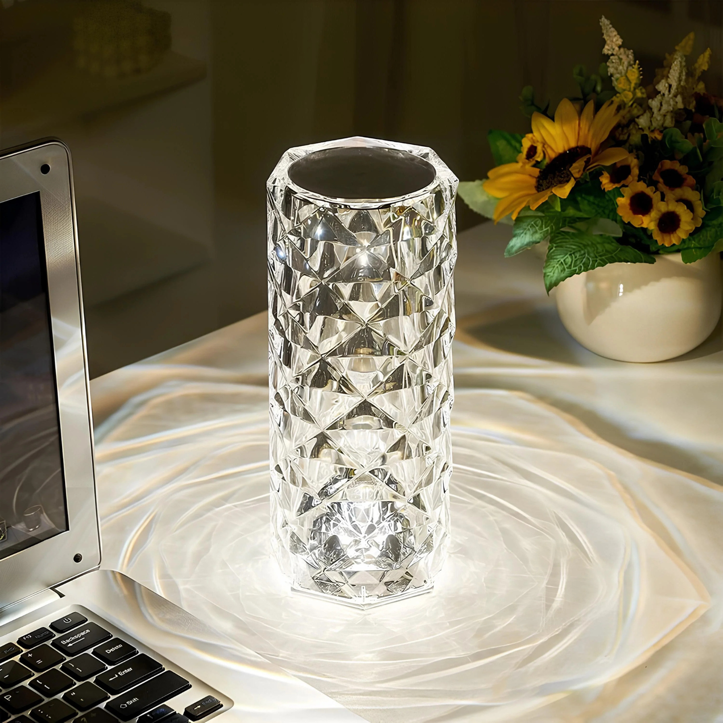 Sparkling Crystal Pattern Touch Lamp