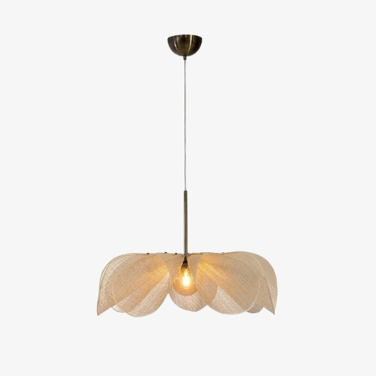 Architectural Cloth Layered Pendant Light - Minimalist Boho Fabric Chandelier