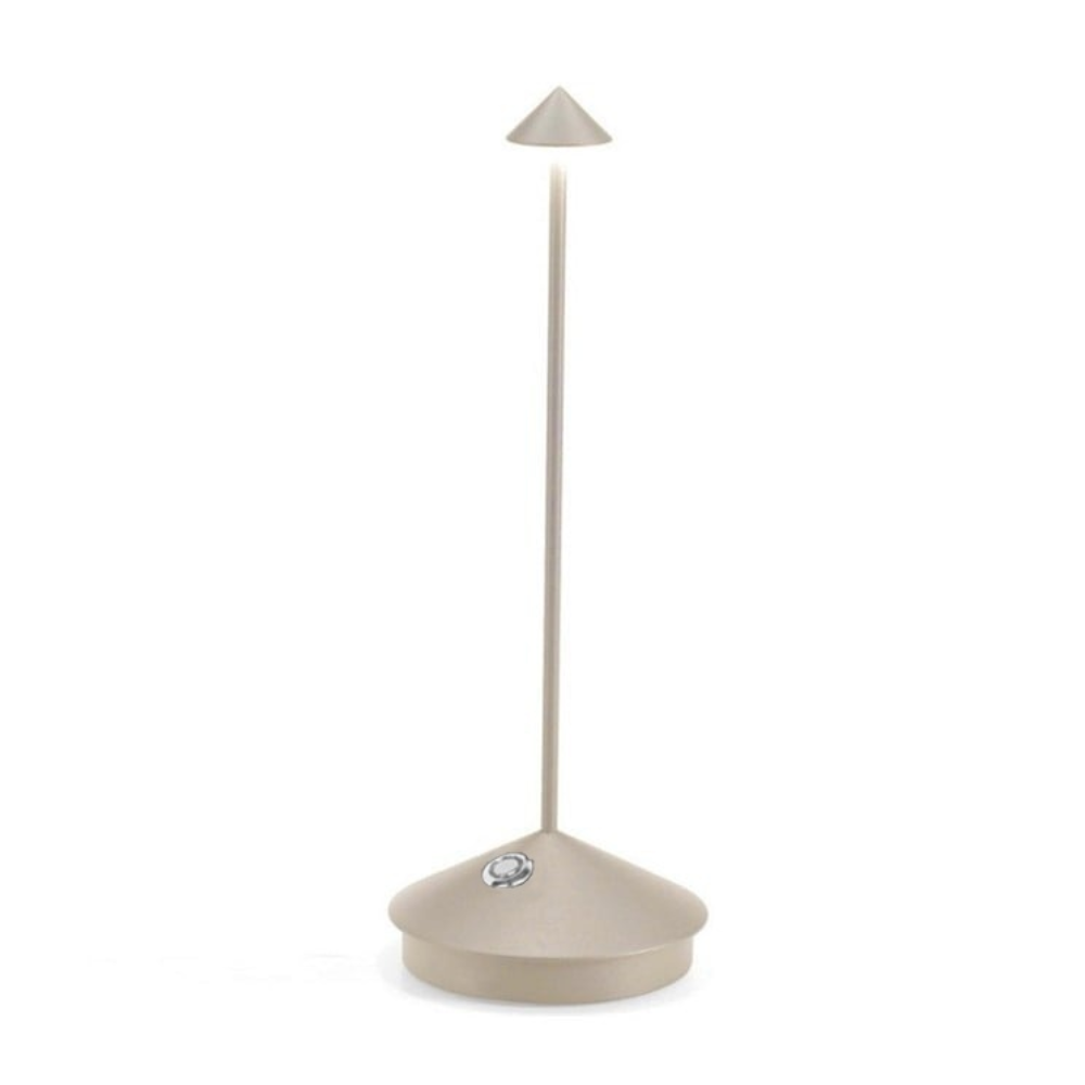 Lampe de table rechargeable sans fil avec abat-jour conique - Moderne et minimaliste