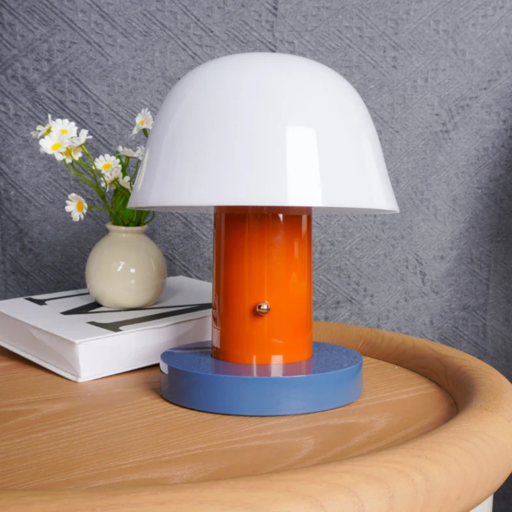 LED Table Lamp with USB Port and Touch Dimmer - Mid Century Danish Style