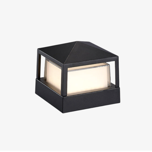 Modern Black LED Outdoor Bollard Light -  Garden Path