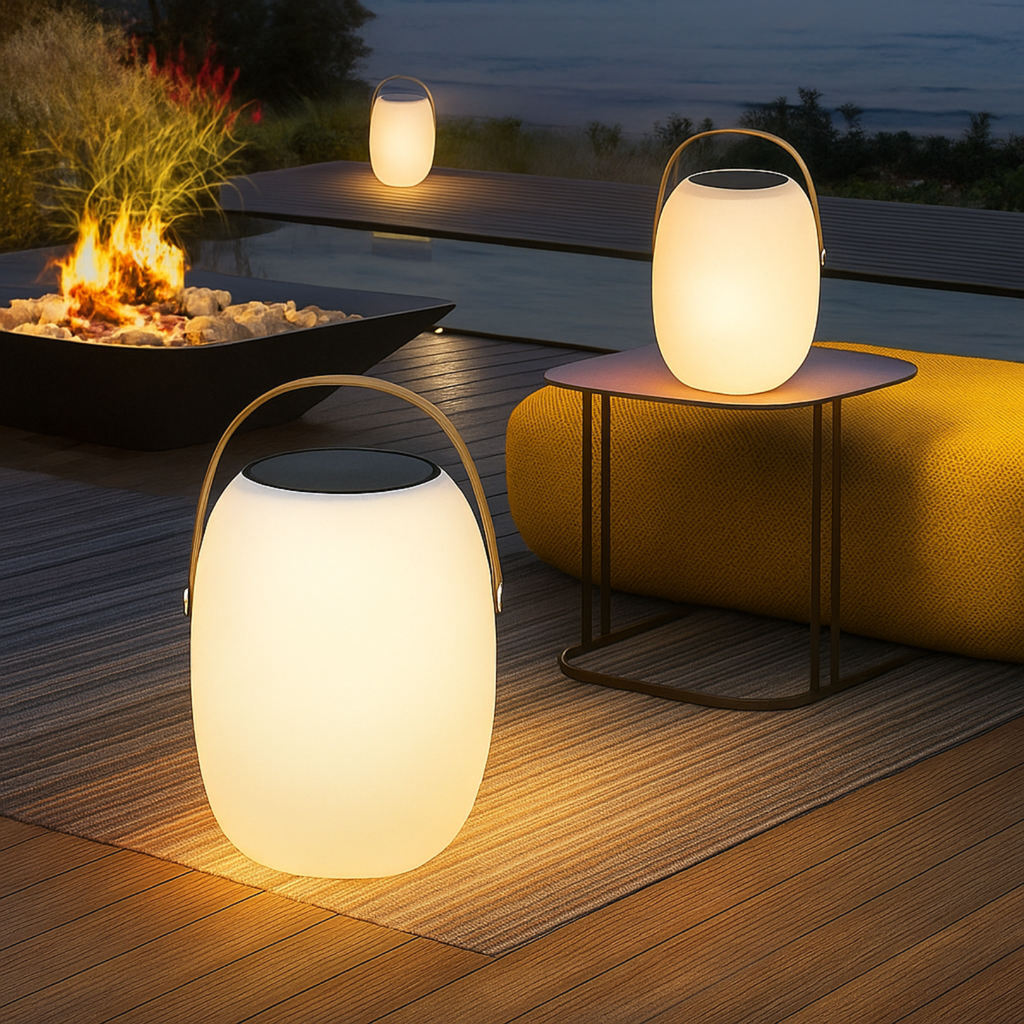 Solar-Powered Portable LED Lantern