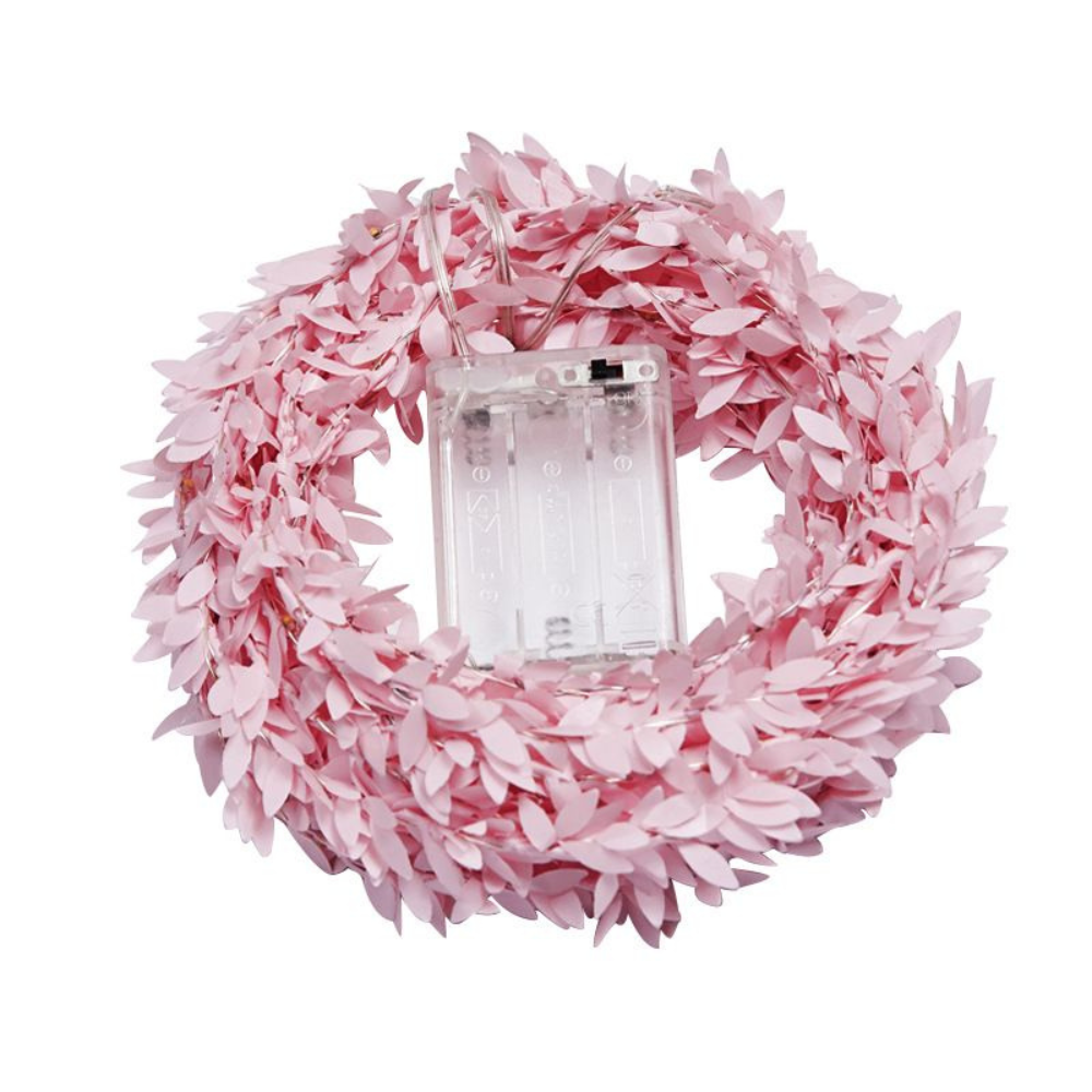 Guirlande lumineuse à feuilles de saule - Guirlande artificielle en lierre à LED