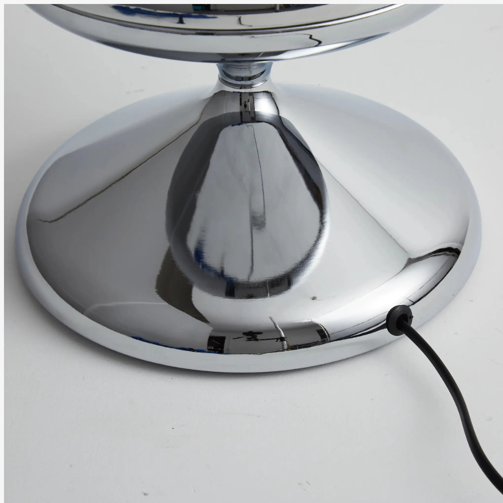 Moderne LED-Stehlampe mit gestapeltem Wellen-Glas – Mid-Century-Leuchte