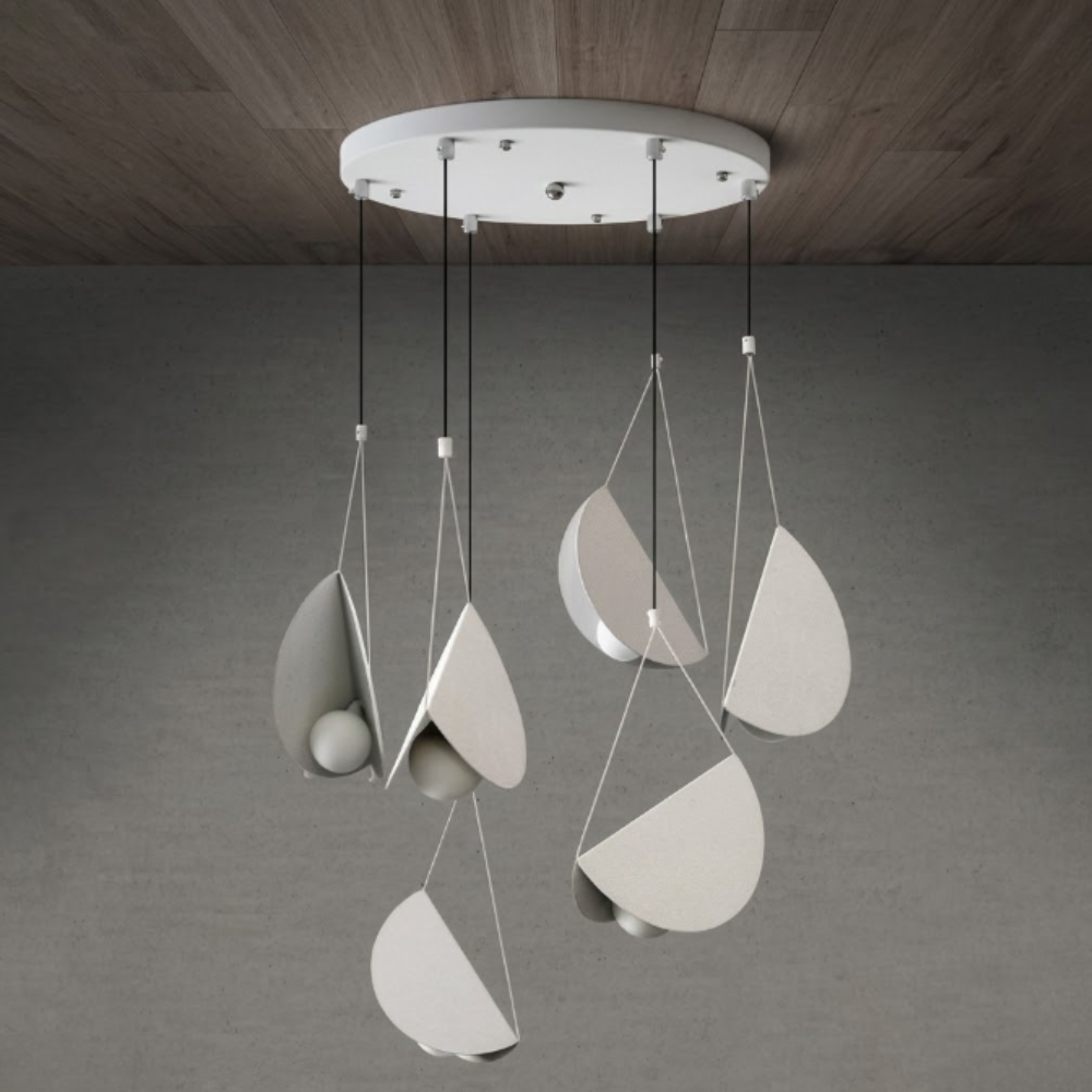 Modern Artistic Multi-Head Chandelier Light - Floating Curved Hanging Light