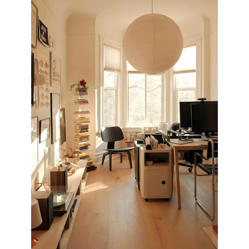 Japanese Paper Lantern Pendant Light - Washi Paper Globe Ceiling Lamp