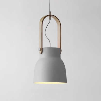 Modern Wood-Toned Handle Pendant Light - Nordic Tapered Pendant Lights