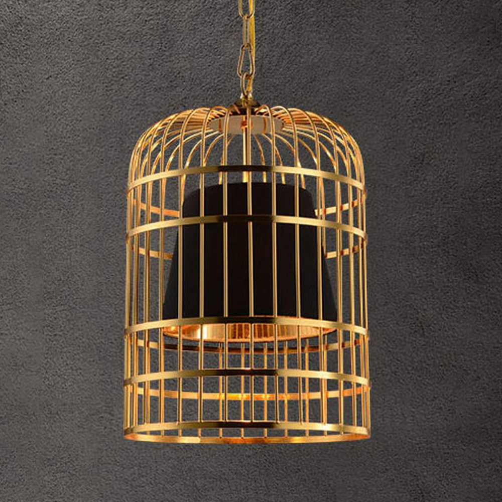 Modern Gold Birdcage Pendant Light - Art Deco Tiered Metal Pendant Lights