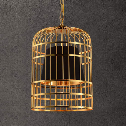 Modern Gold Birdcage Pendant Light - Art Deco Tiered Metal Pendant Lights