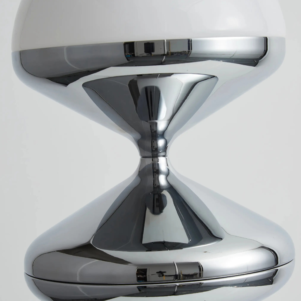 Moderne LED-Stehlampe mit gestapeltem Wellen-Glas – Mid-Century-Leuchte