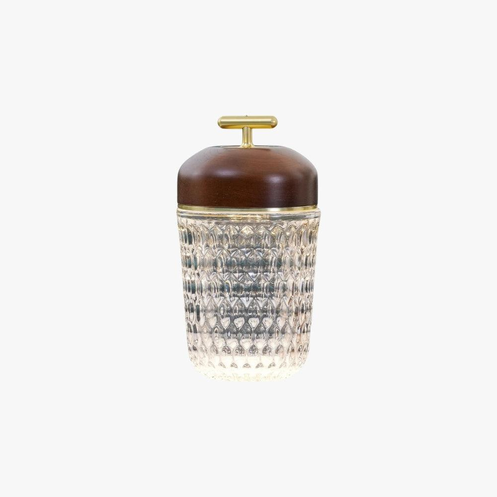 Rechargeable Glass Accent Light with Crystal Body - Modern Decorative