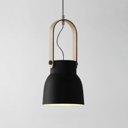 Modern Wood-Toned Handle Pendant Light - Nordic Tapered Pendant Lights