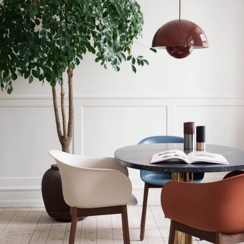 Pendant Light with Nested Dome Metal Shades - Mid Century Modern Retro