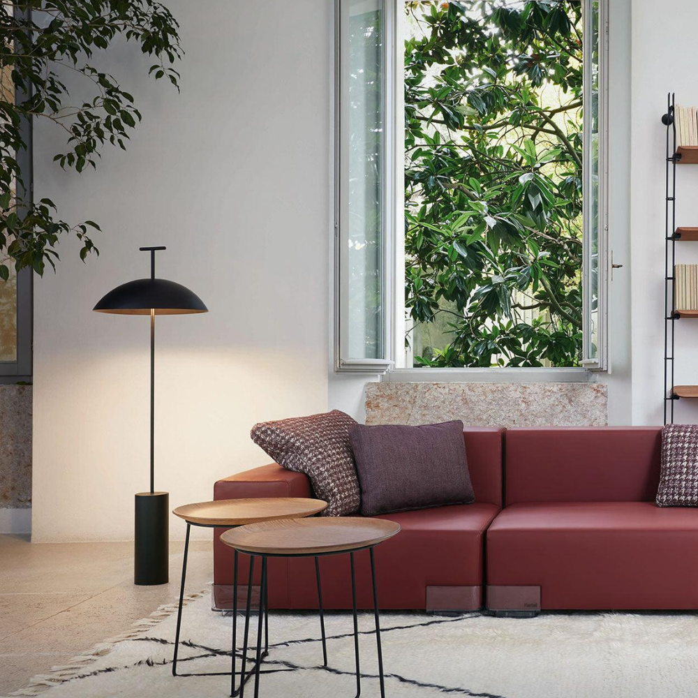 Modern Floor Lamp for Living Room Sofa and Bedroom Corner - Geometric Design