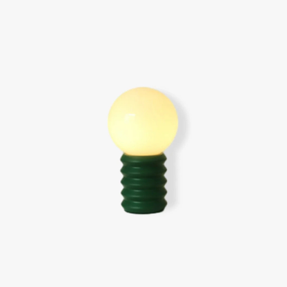 Table Lamp with Frosted Glass Globe Shade - Modern Mid Century Retro