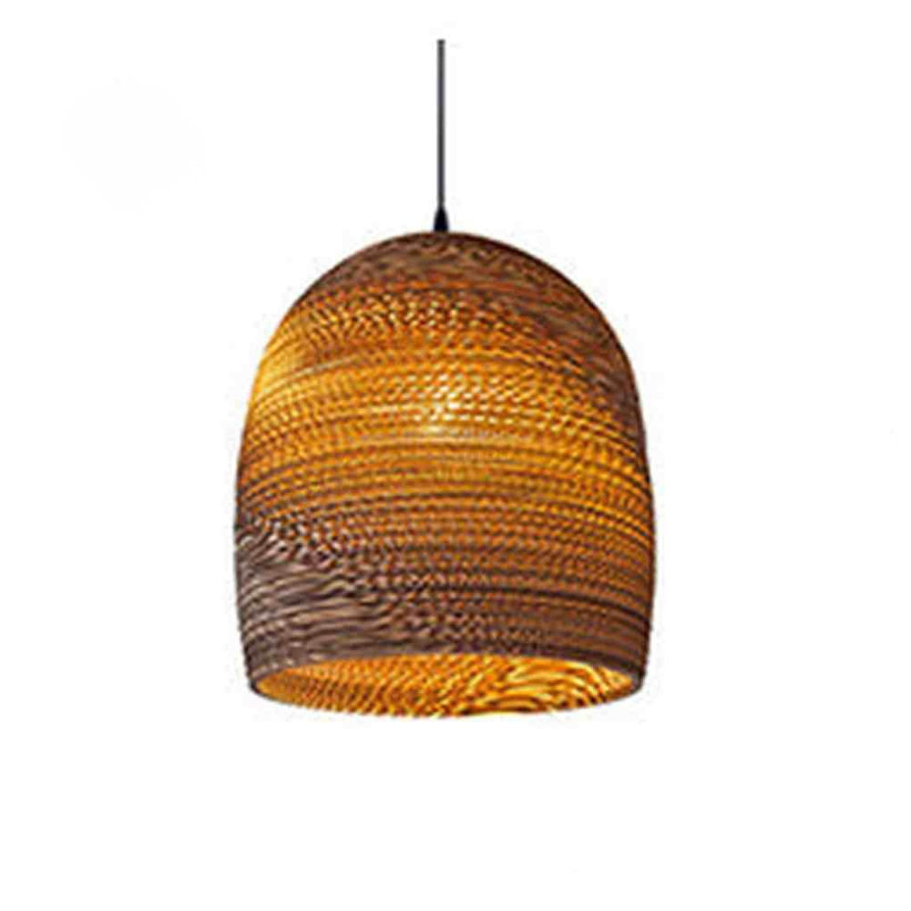 Suspension en papier ondulé moderne - Suspensions en nid d'abeille superposées