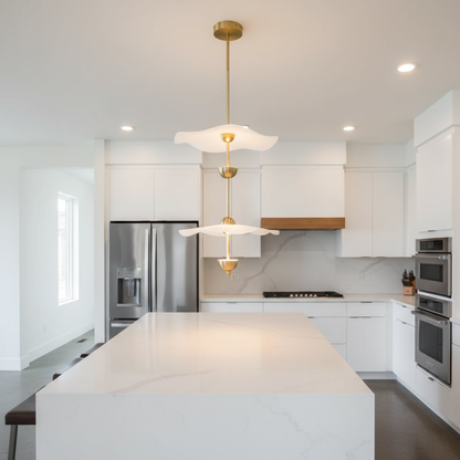 Modern Wavy Wing Pendant Light - Sculptural Floating Ribbon Hanging Lamp
