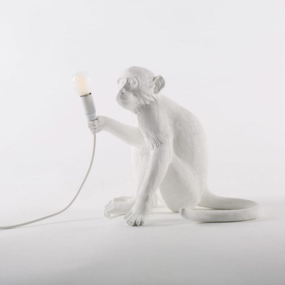 Verspielte Affen-Tischlampe – Skulpturale Tierkunst Schreibtischleuchte