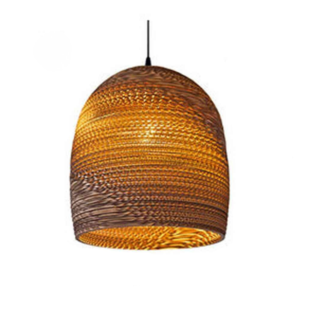 Suspension en papier ondulé moderne - Suspensions en nid d'abeille superposées