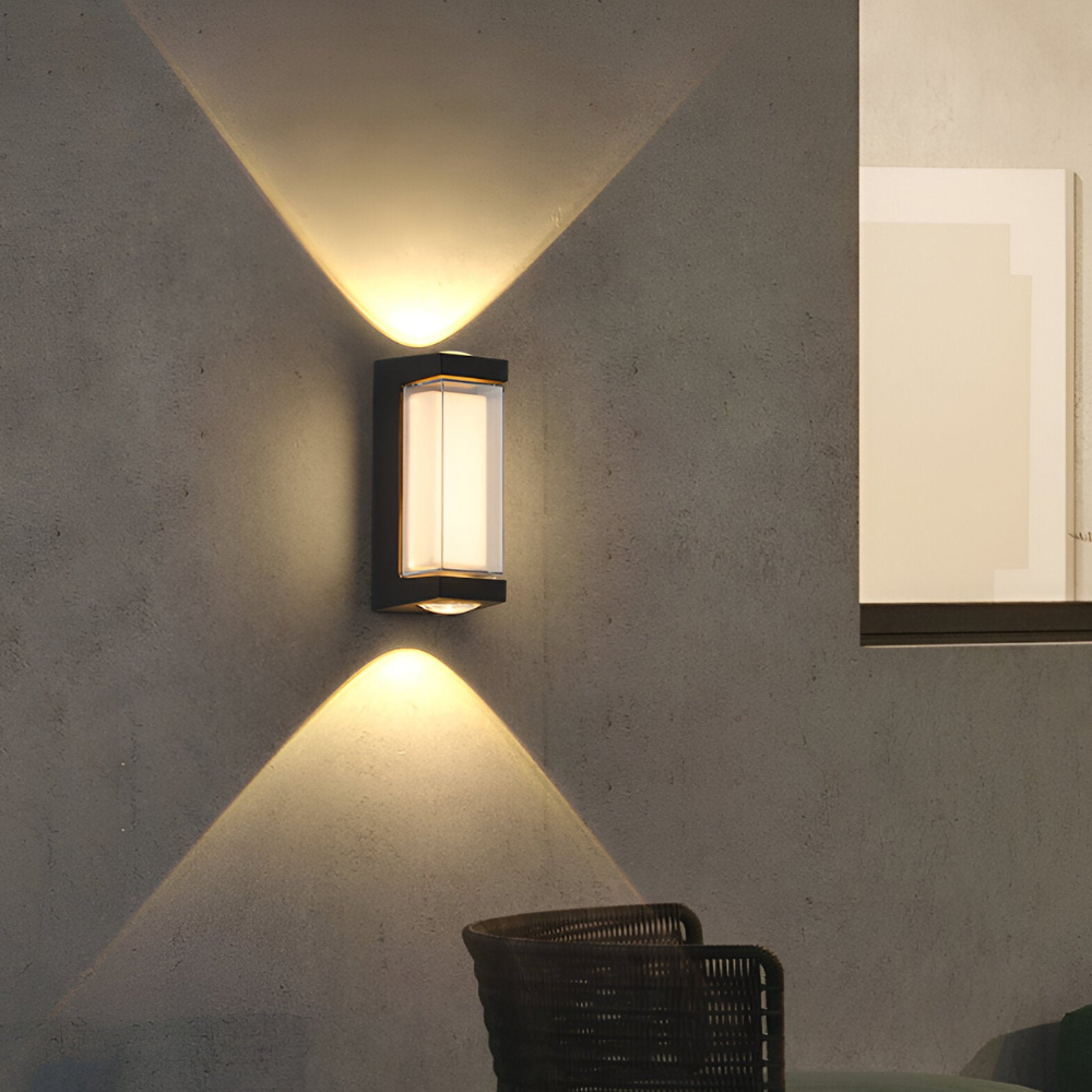 Außen-LED-Verandaleuchten mit integrierter LED und mattierter Acryllinse
