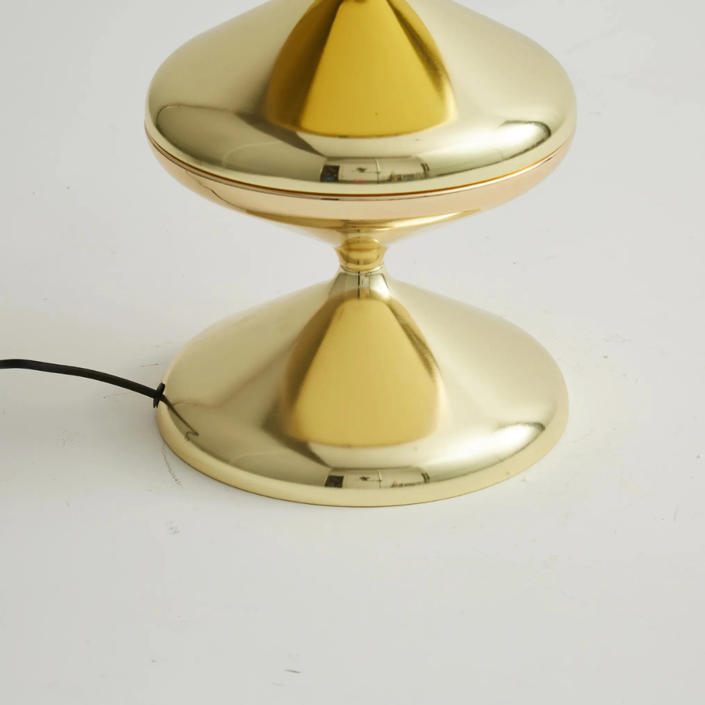 Moderne LED-Stehlampe mit gestapeltem Wellen-Glas – Mid-Century-Leuchte