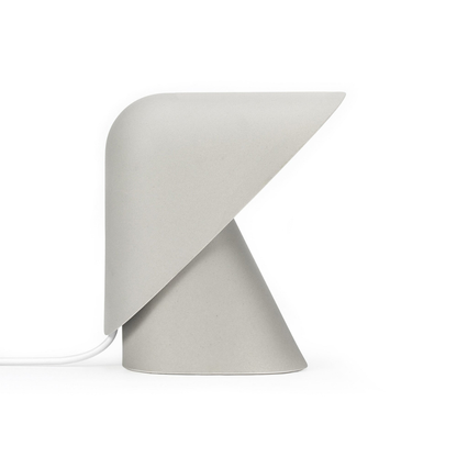Metal Shield Table Lamp with Matte Resin Base - Nordic Desk Lighting