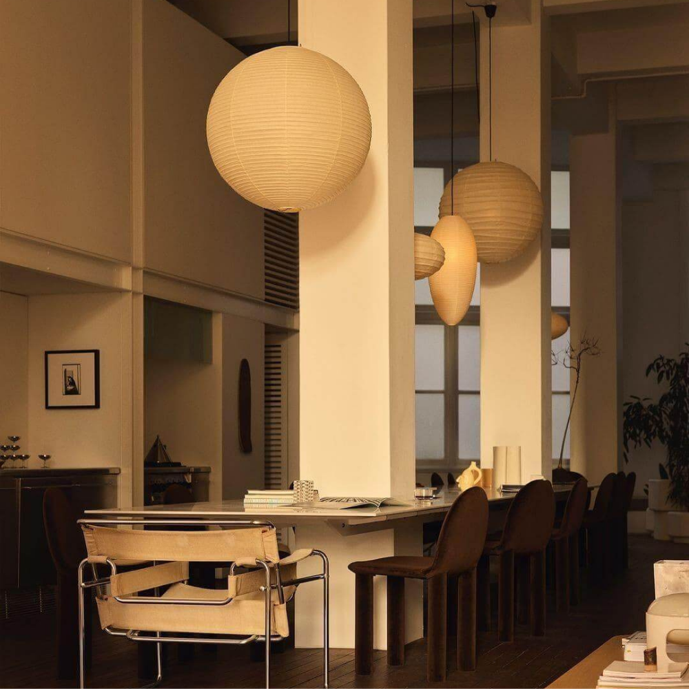 Japanese Paper Lantern Pendant Light - Washi Paper Globe Ceiling Lamp