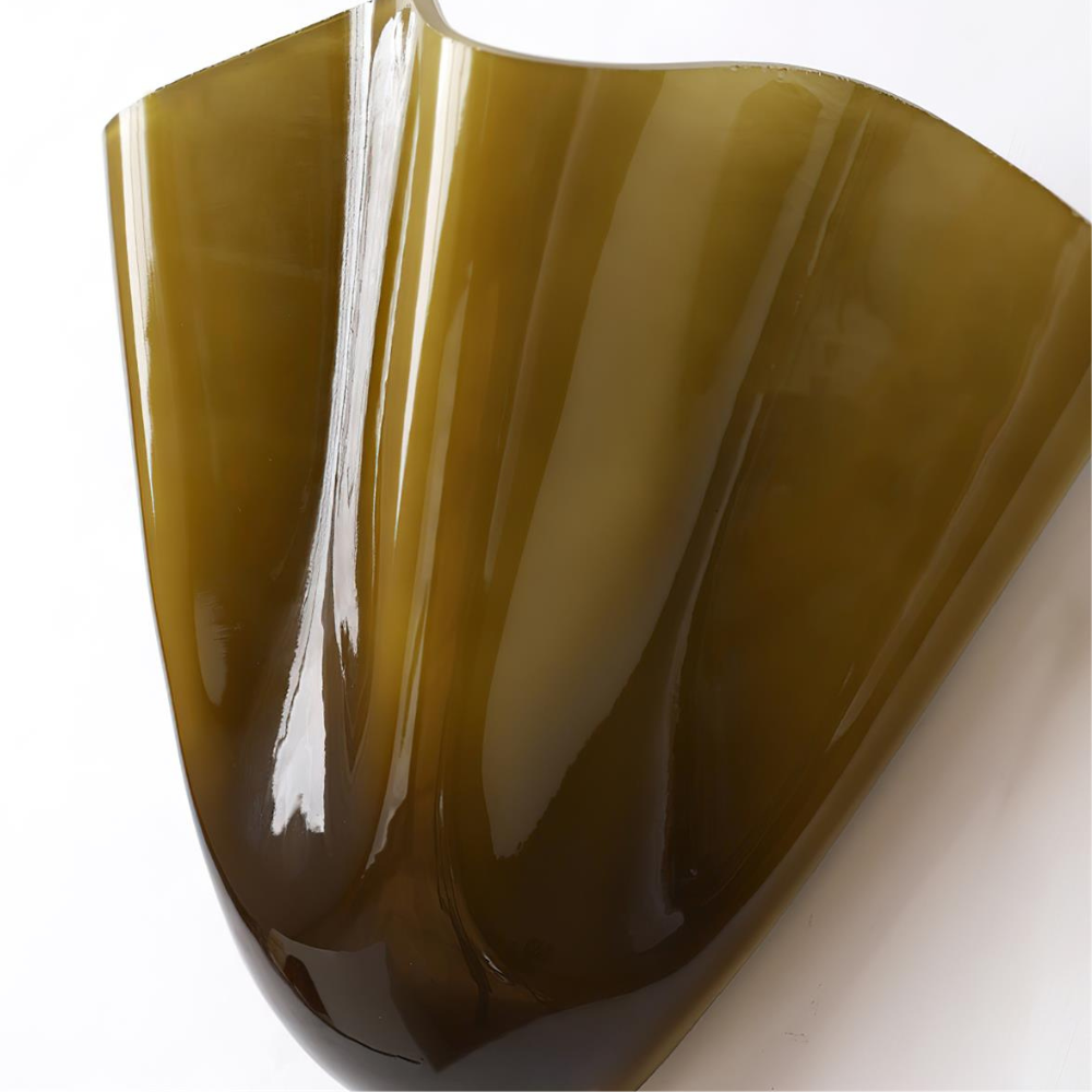 Moderne Glas-Wandlampe mit Rüschen - Organische blühende Blumen-Wandlampe