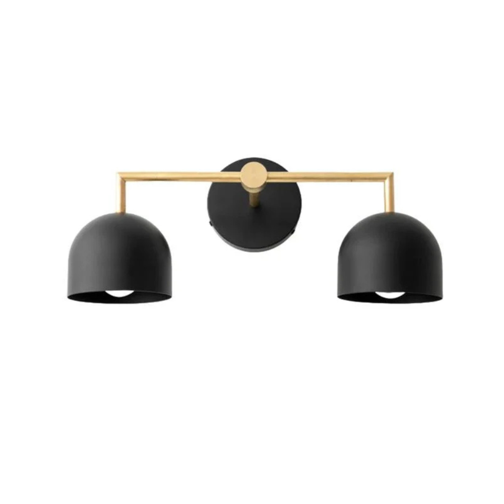 Luminaires de salle de bain au-dessus du miroir avec cadre métallique - Moderne du milieu du siècle