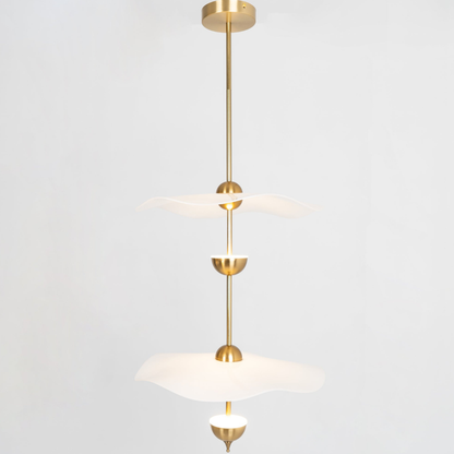 Modern Wavy Wing Pendant Light - Sculptural Floating Ribbon Hanging Lamp