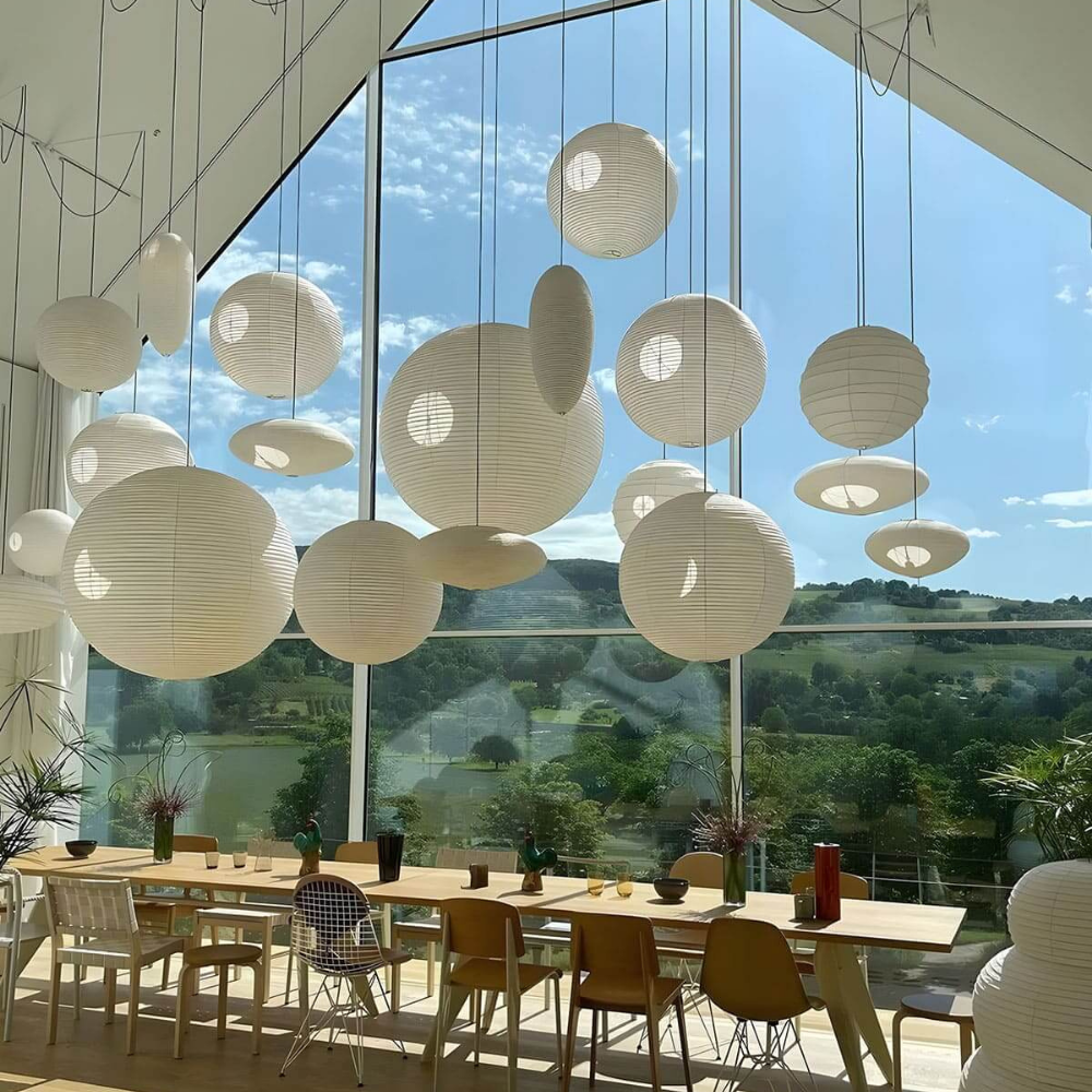 Japanese Paper Lantern Pendant Light - Washi Paper Globe Ceiling Lamp