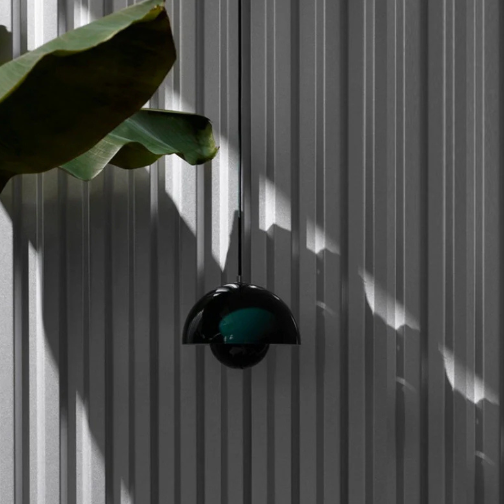 Pendant Light with Nested Dome Metal Shades - Mid Century Modern Retro