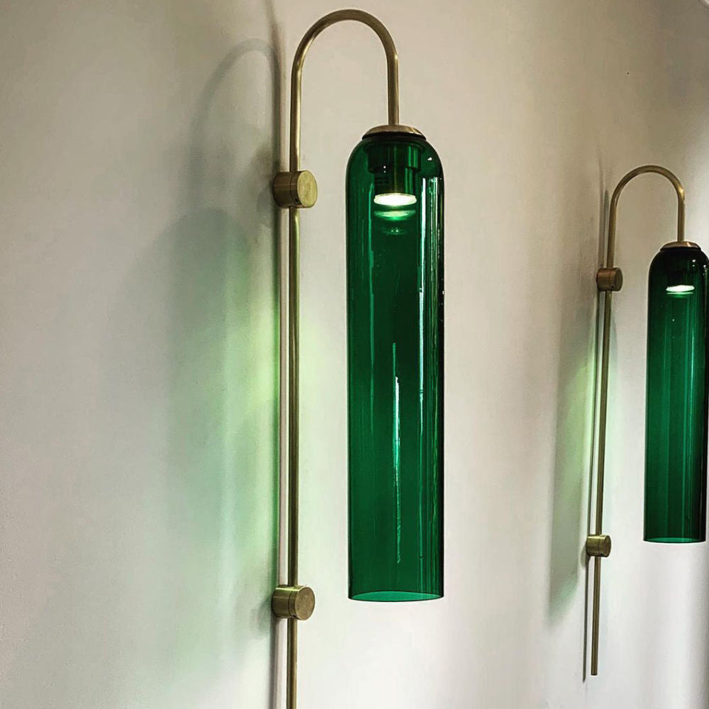Applique murale capsule moderne en verre - Lampe pilule allongée à col de cygne