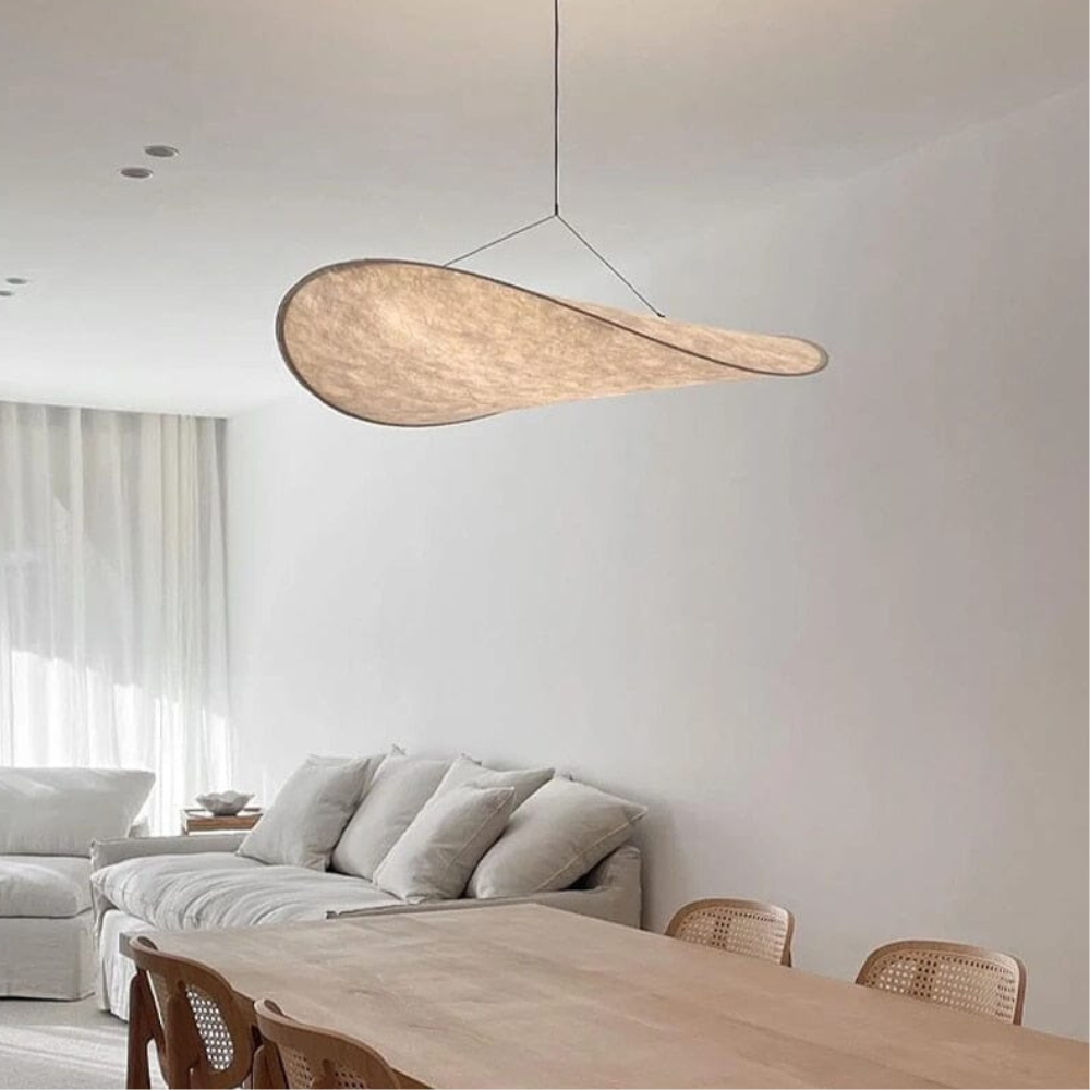 Wavy Silk-Like Pendant Light with Organic Sail Shape - Modern Scandinavian
