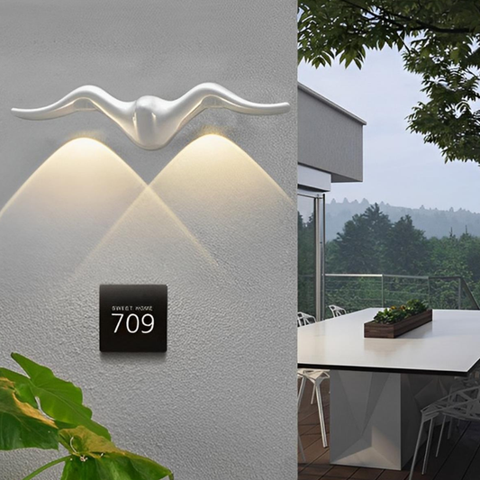 Permanent Outdoor House Lights with Nature-Inspired Silhouettes - Modern Sconce