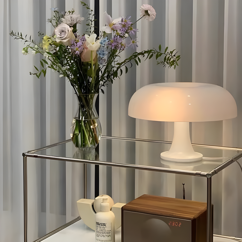 Lampe de bureau en forme de champignon pour bureau à domicile - Minimaliste scandinave